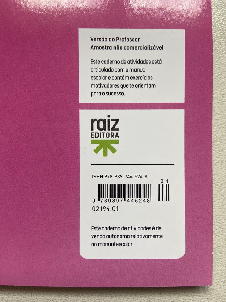 Manual e caderno de atividades de matematica do professor  de 6 ano