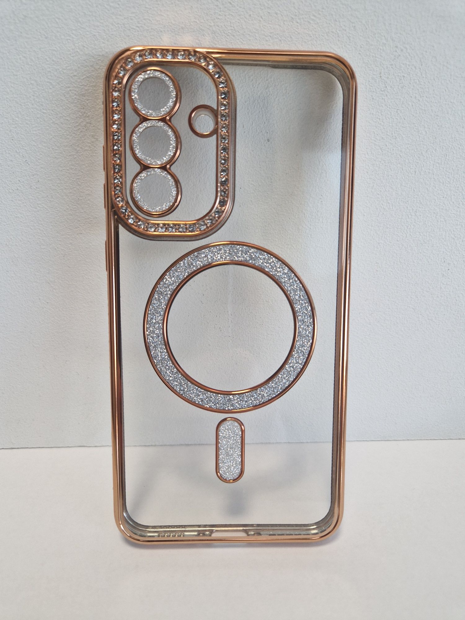 Bling Magsafe Case do Samsung Galaxy A56 5G złoty