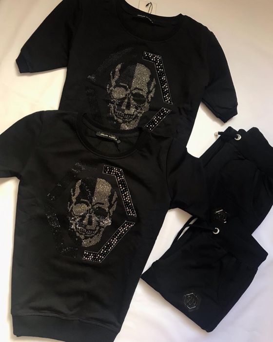 Жіночий костюм в стилі Philipp Plein женский костюм двойка філіпп плей