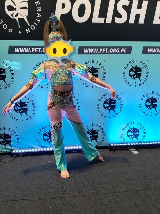 Solo Strój disco dance taniec kostium 158  piękny