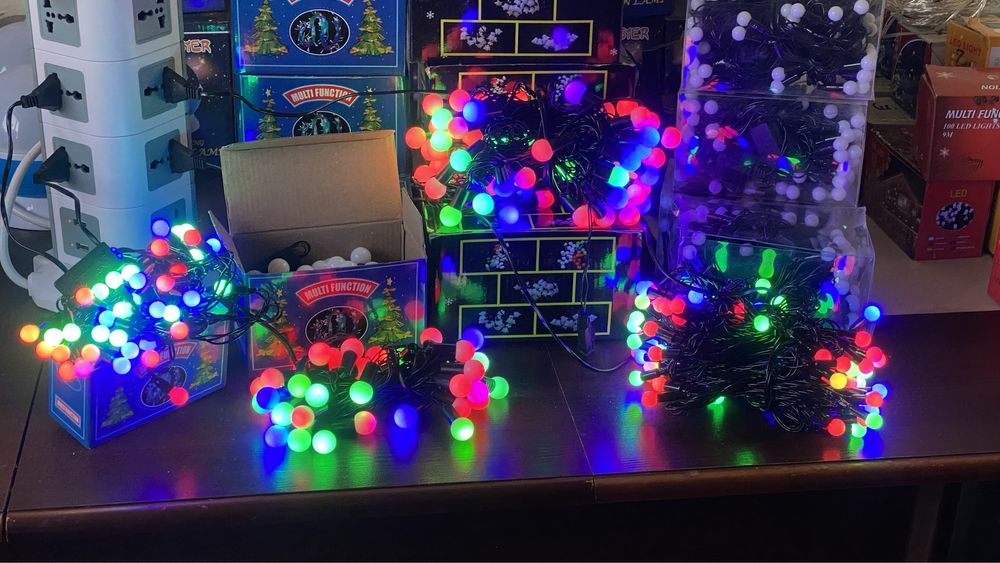 Гирлянда RGB (шарики) один светодиод=два цвета