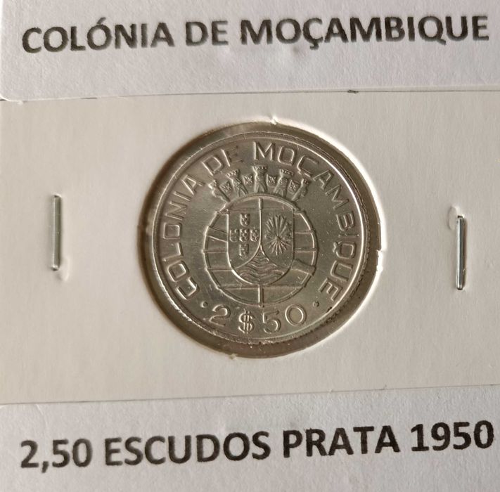 2 Moedas Portuguesas De 2$50 Escudos Ex Colónia Ultramarina Moçambique