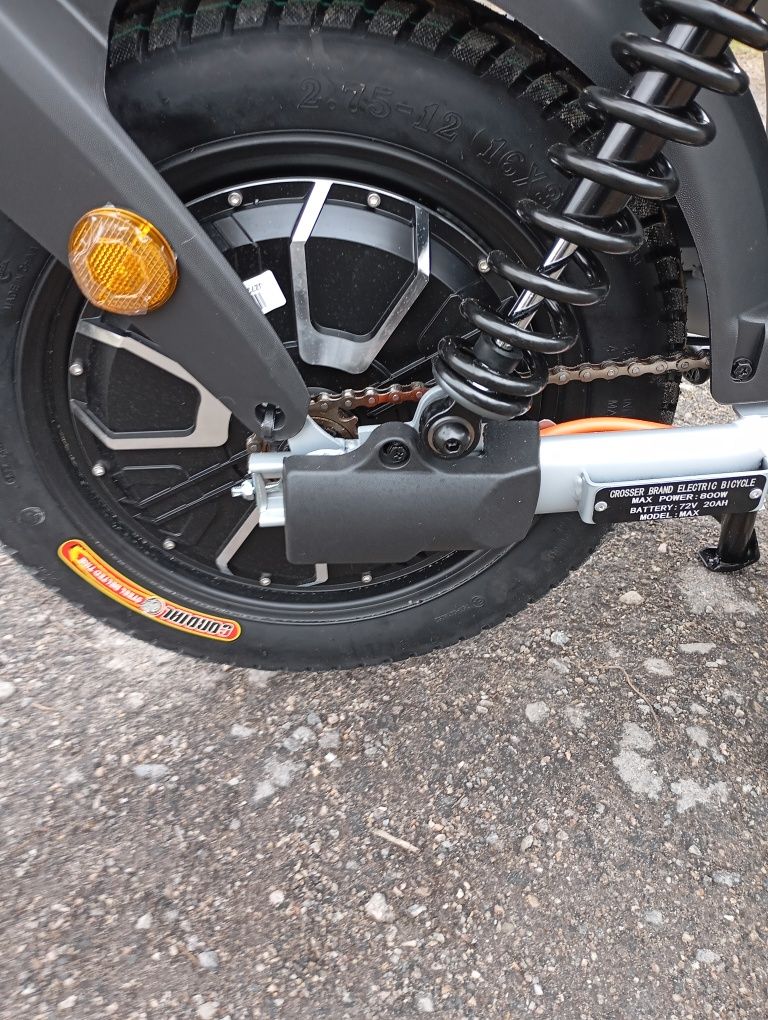 Електроскутер Электровеллосипед Crosser Max PRO New 2025 800W 72V 20Ah