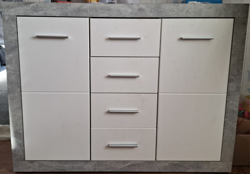 Комод біло-сірий, тумба