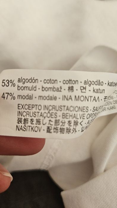 Zara t-shirt r. S nowy cyrkonie bawełna i modal