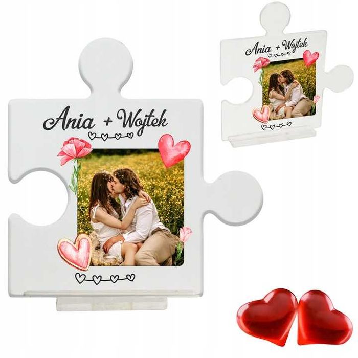 Duży puzzel ze zdjęciem prezent na walentynki dla Niej dziewczyny żony