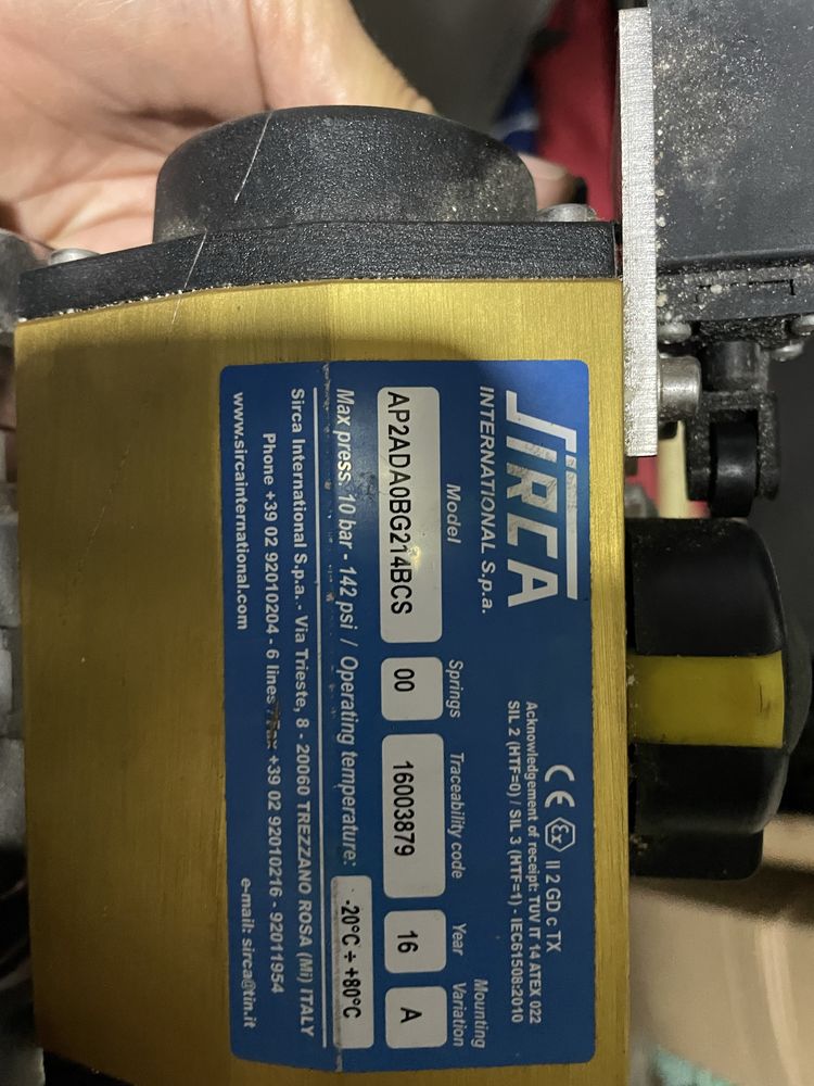 Válvula pneumática inox com atuador