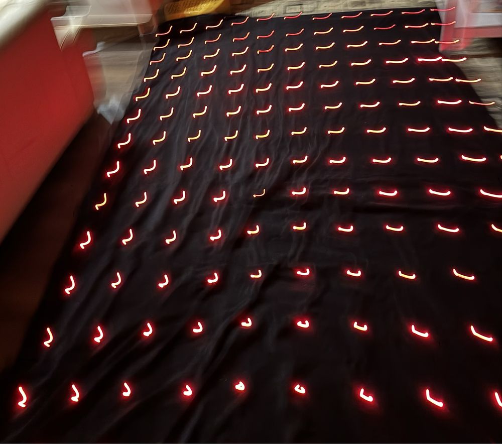 2x kurtyna led Showtec Visiondrape 3x2 i 2x1,2 m RGB