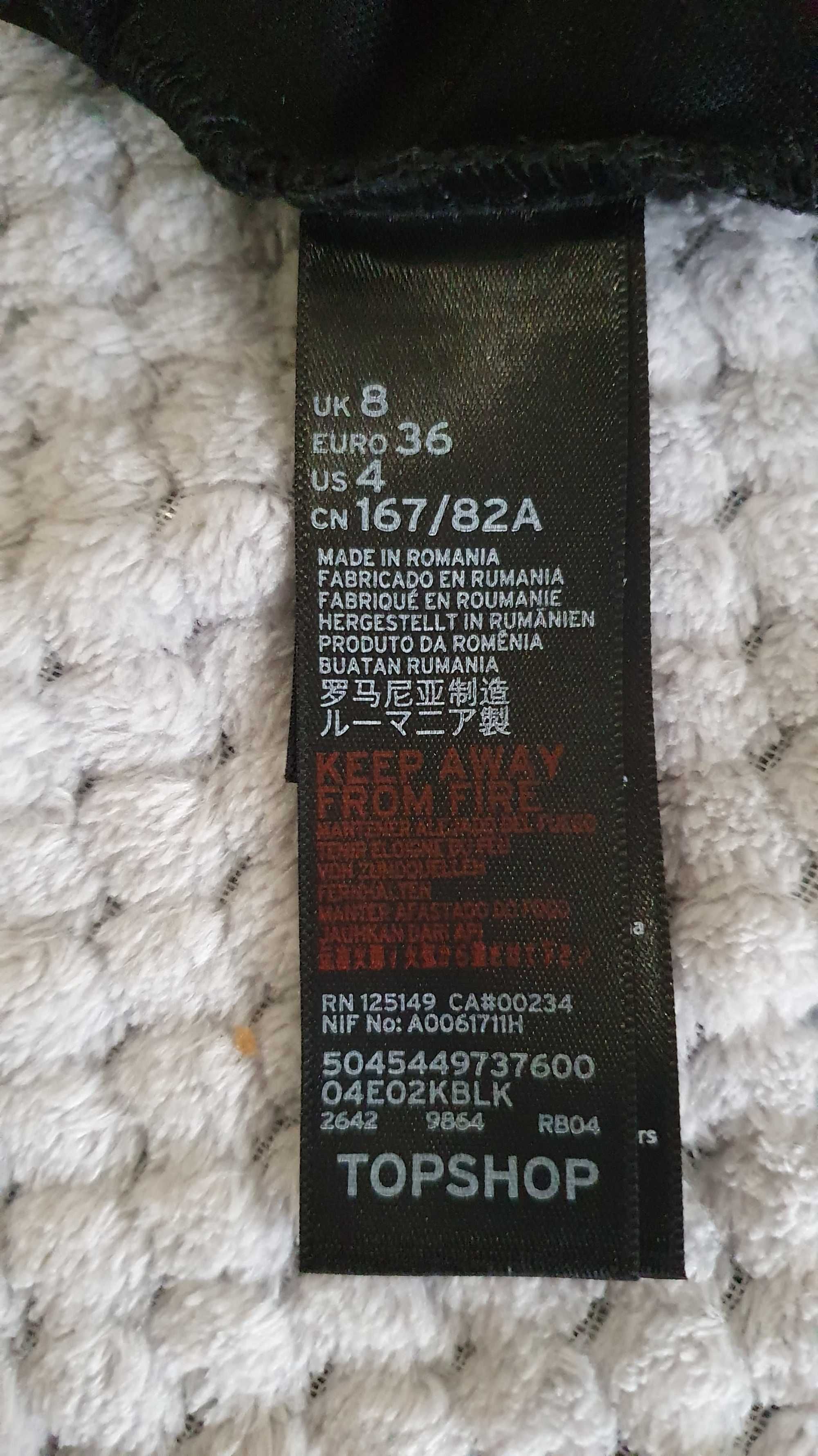 Czarny koronkowy top rozmiar 36 - TopShop
