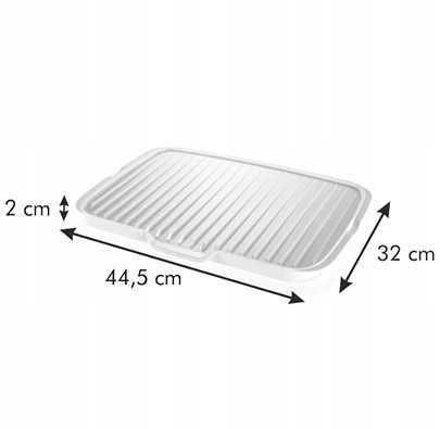 Dwustronny ociekacz do naczyń biały Tescoma 32 cm x 44,5 cm x 2 cm