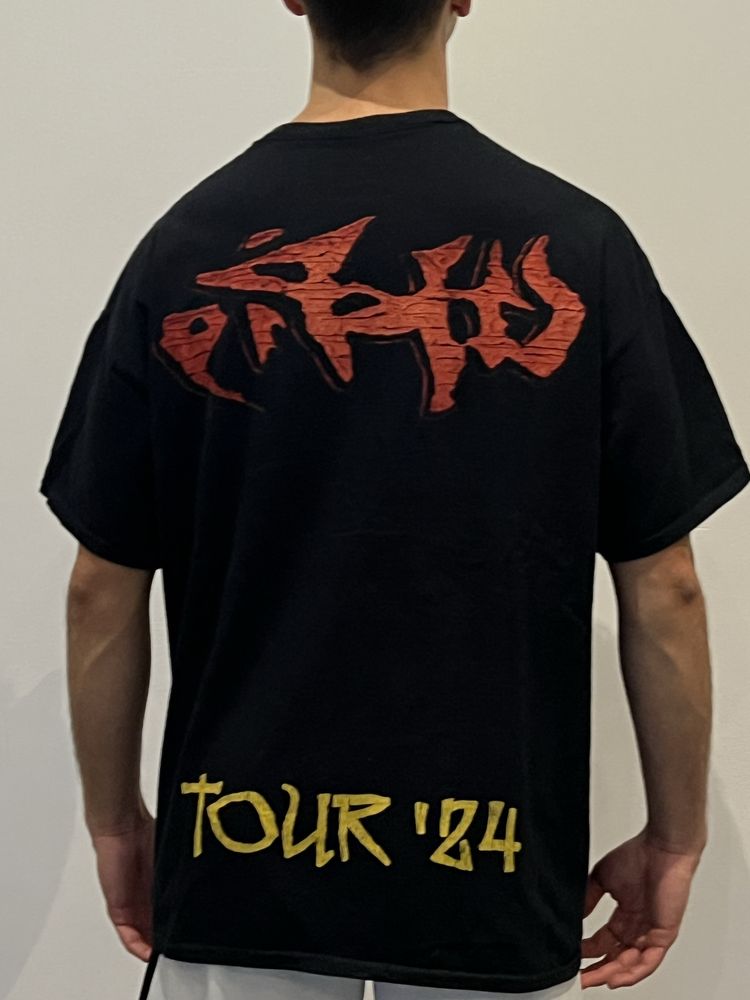 Travis Scott merch z koncertu koszulka z krótkim rękawem nowa czarna