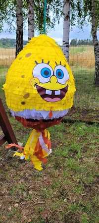 Piniata Sponge urodzinowa Bob 95 cm obwód. + KIJEK DO ROZBICIA