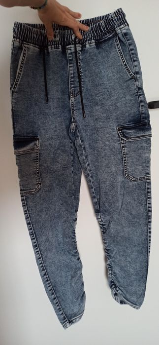 Spodnie jeansowe jeans new yorker r. 36 S z kieszeniami gumka jegginsy