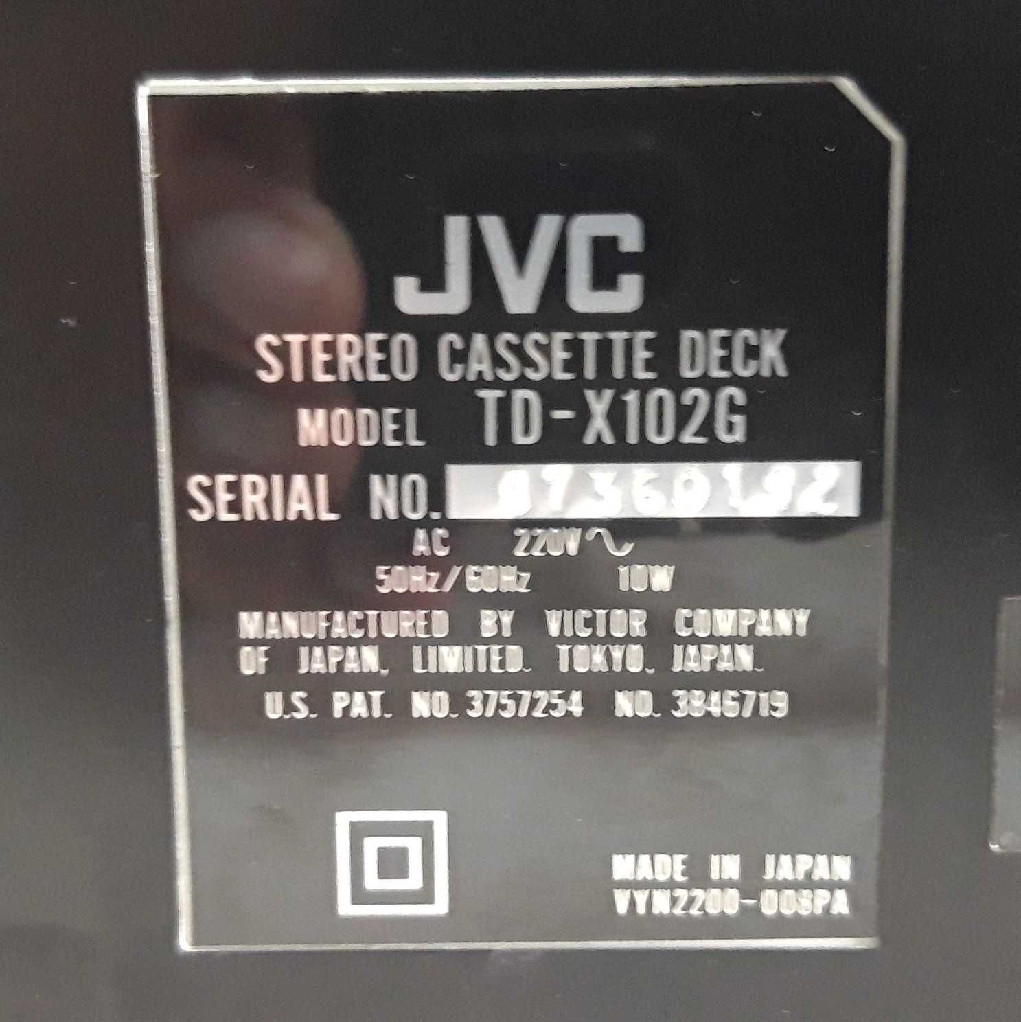 JVC TD-X102 Stereo Cassette Deck Made in Japan