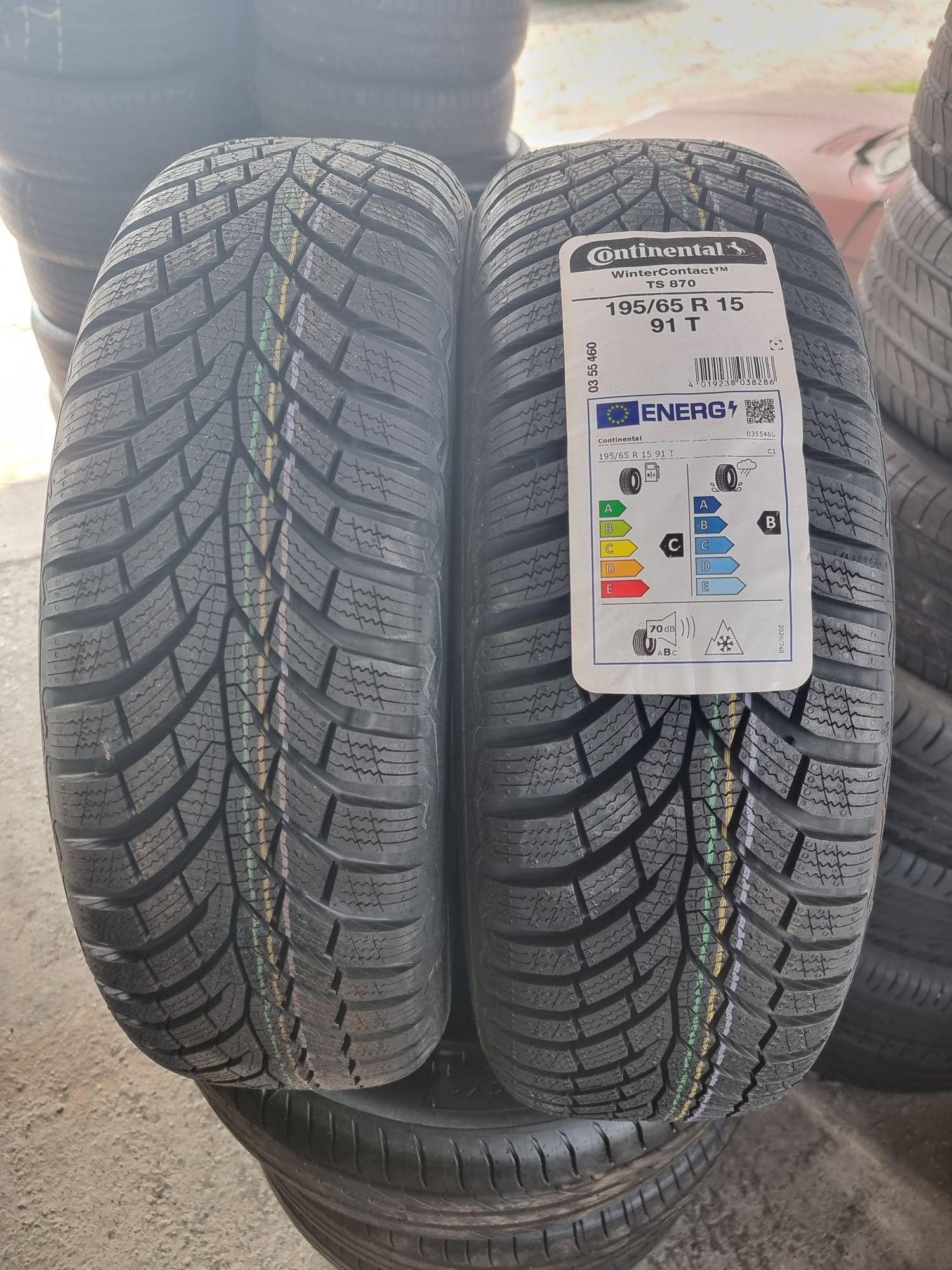 Dwie opony zimowe 195/65r15 Continental 2021rok