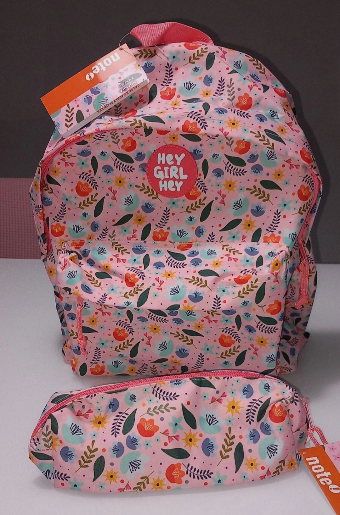 CONJUNTO ESCOLAR (mochila+estojo) - coleção Girly Flowers