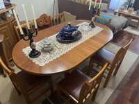 Vendo mesa sala + 6 cadeiras