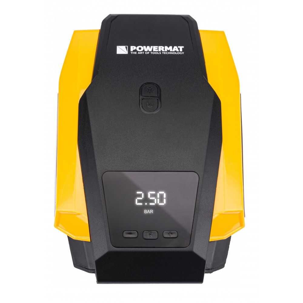 POWERMAT Kompresor Bezolejowy Sprężarka Przenośna 12v Lcd PM1185
