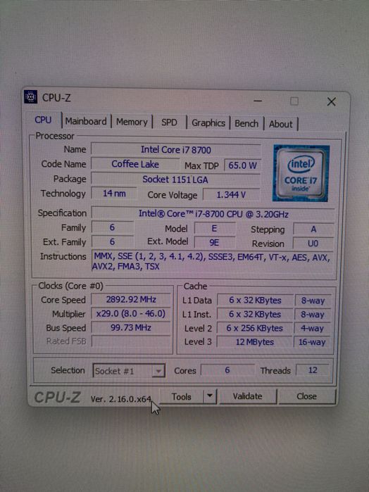 Komputer gamingowy - i7-8700, GTX1060, 16gb DD4, SSD