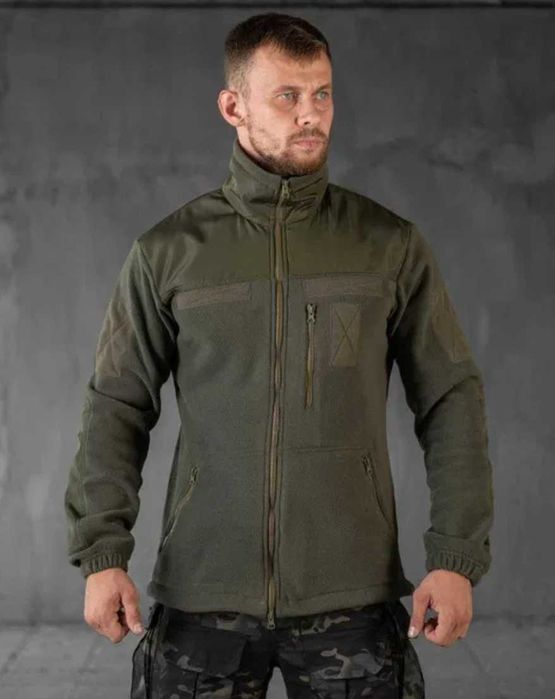 Военная флисовая кофта олива флиска армейская теплая флисовка для ВСУ