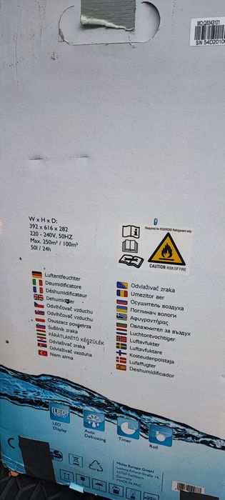 Продам потужний Осушувач повітря Comfee MDDP-50DEN7 50 л/добу