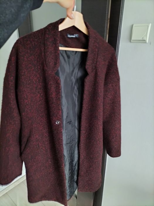 Bordowy płaszcz, płaszczyk S/M kurtka