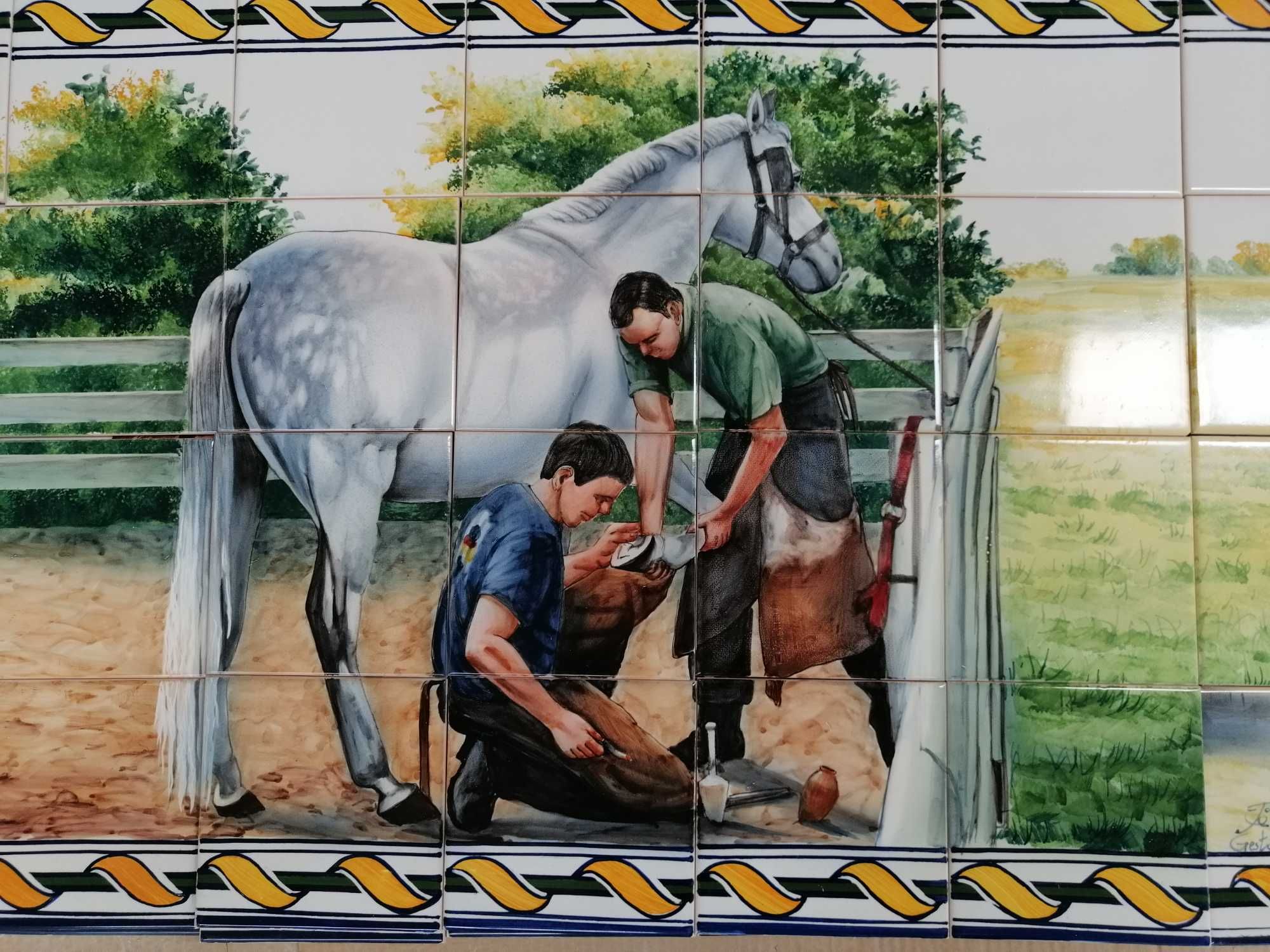 Paineis de azulejo 100% pintados à mão