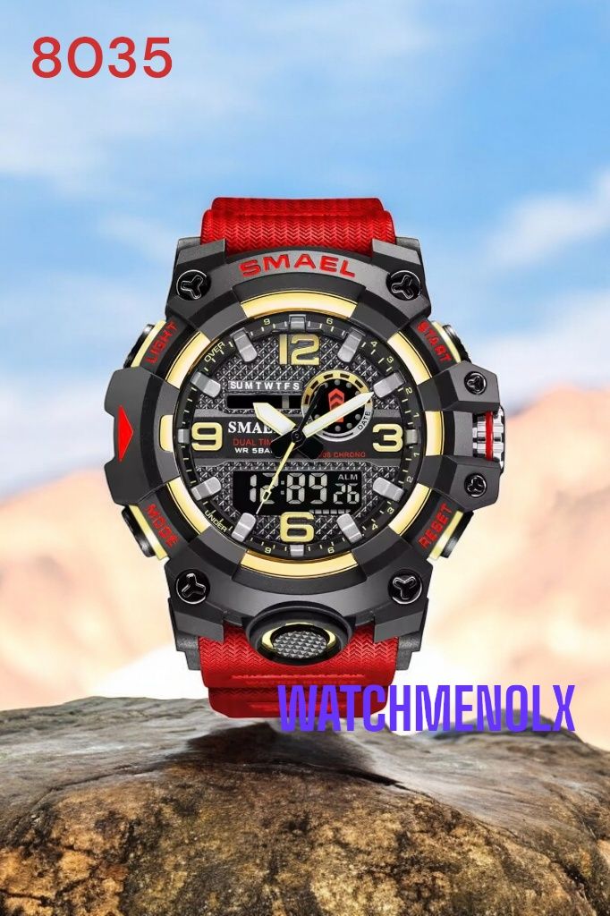 Zegarek SMAEL 8035 WR50M czerwony