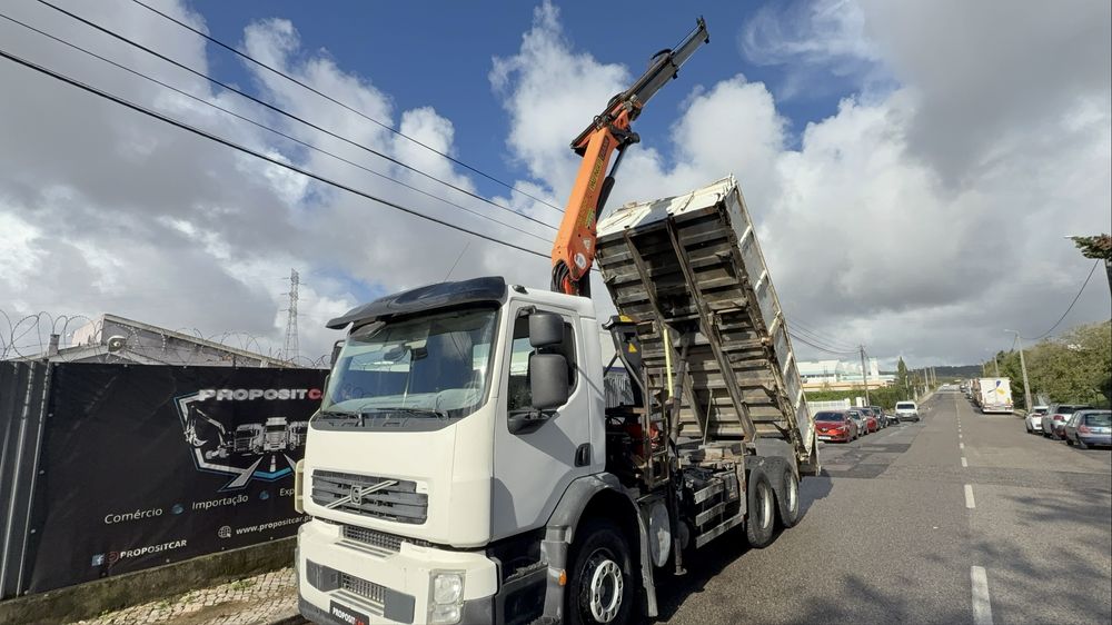 VOLVO FE320 6x4 GRUA E BASCULANTE COMANDO SÓ 380.000km ##OPORTUNIDADE#