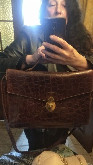 Сумка портфель Италиянатур кожа под крокодила