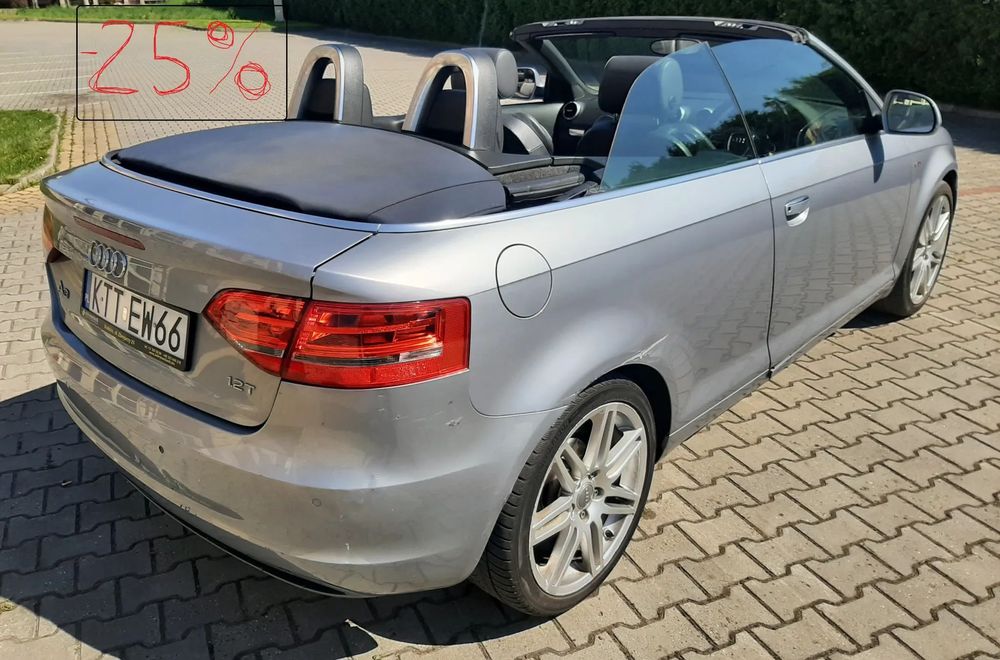 Audi A3 Cabrio CABRIO. S - Line. Zarejestrowany w PL. ANGLIK. MEGA CENA.