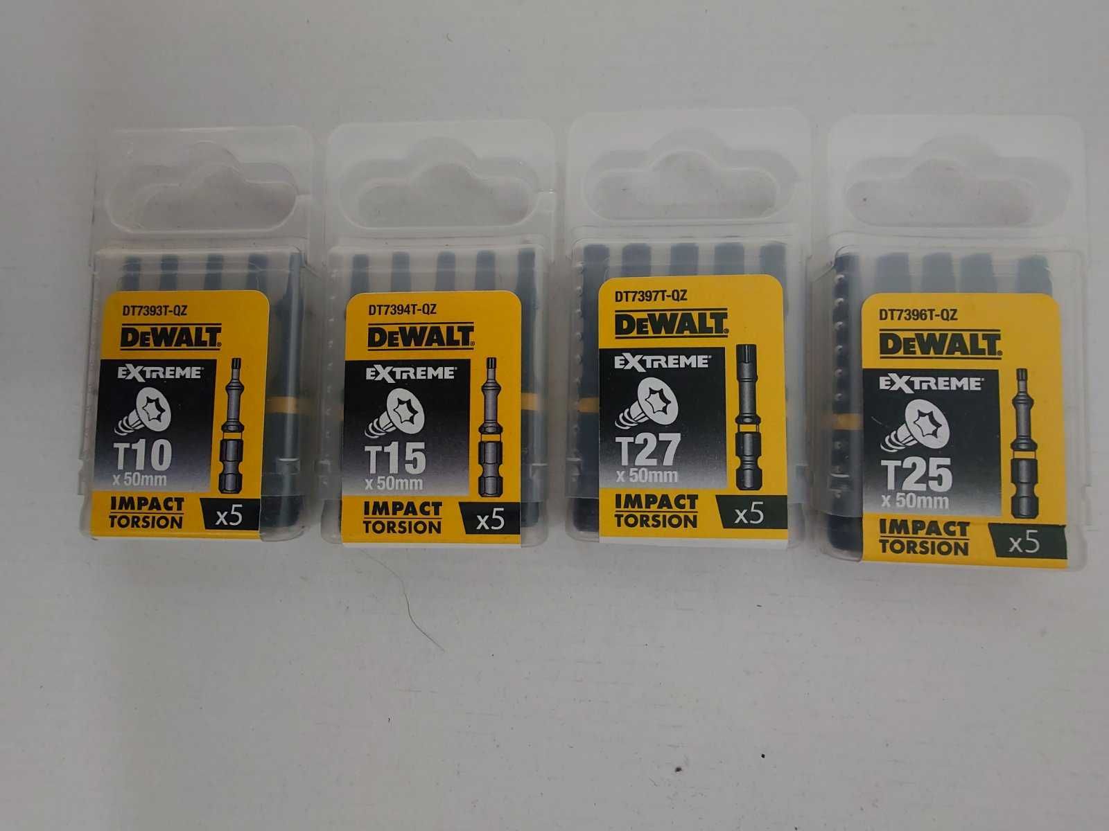Бита DeWALT PH1 PH2 PZ2 T10 T15 T25 ударная 57мм 5шт Impact Torsion