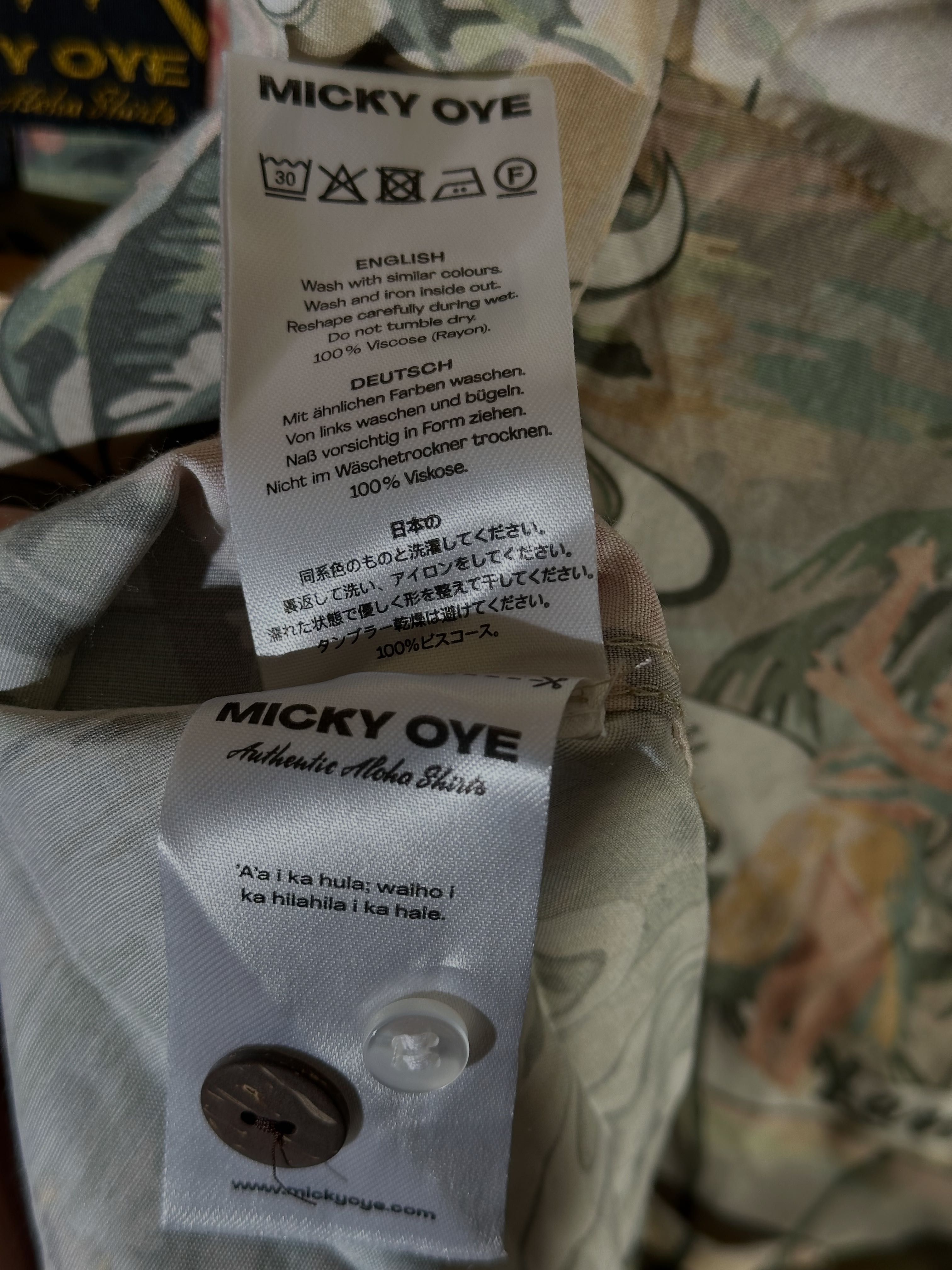 Micky Oye Land of Aloha shadow гавайская рубашка гавайка