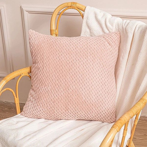 Koc Mikrofibra Pluszowy Drobna Kratka Pled Willy 70x150 Kremowy