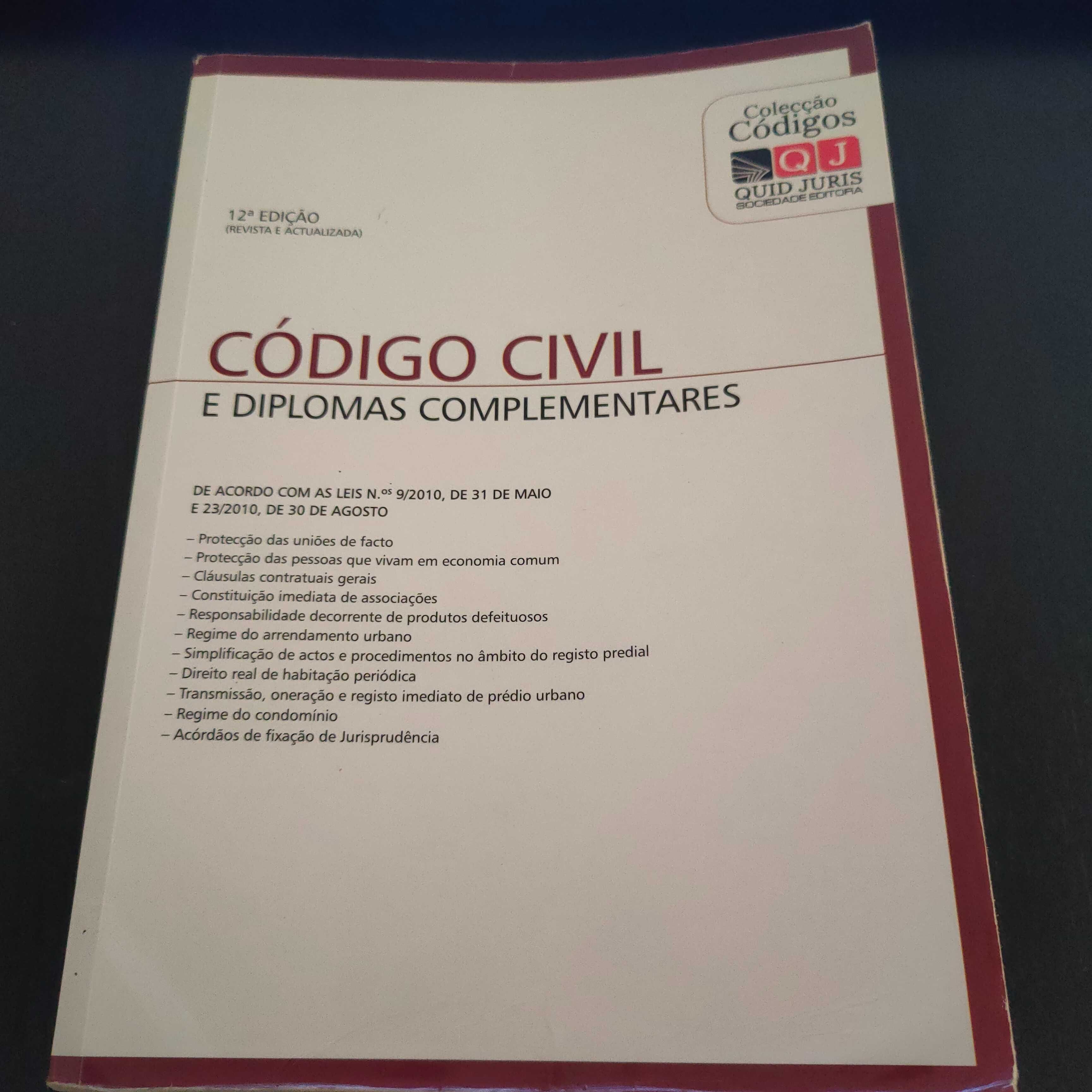 Código civil e diplomas complementares