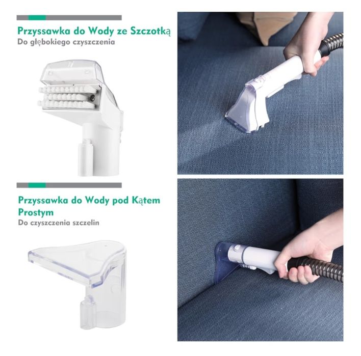 Odkurzacz piorący do dywanów, do sierści od zwierząt, mocny 400W