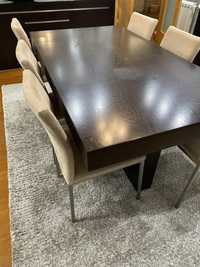 Mesa de jantar extensível + Cadeiras