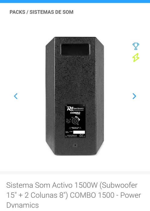 Power Dynamics Sistema de som ativo  1500w