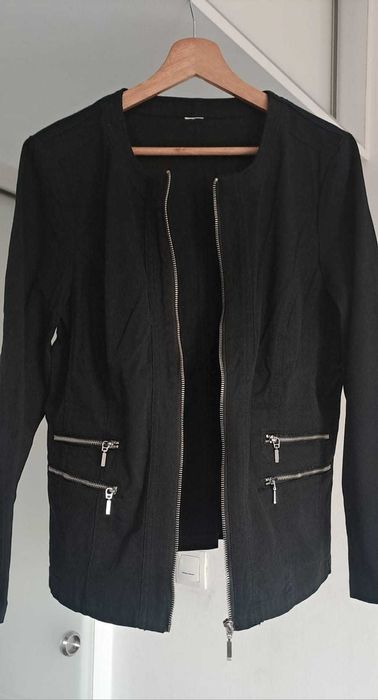 Kurtka, ramoneska, czarna, XL