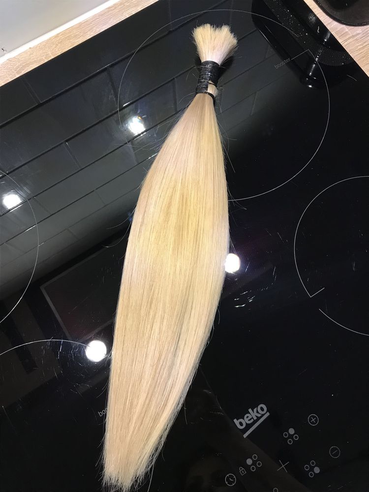 Włosy naturalne przedłużanie włosów kitka kucyk blond