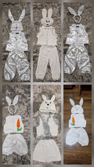 Зайчик, вушка зайця, сніговик, лисичка, свинка, ялинка