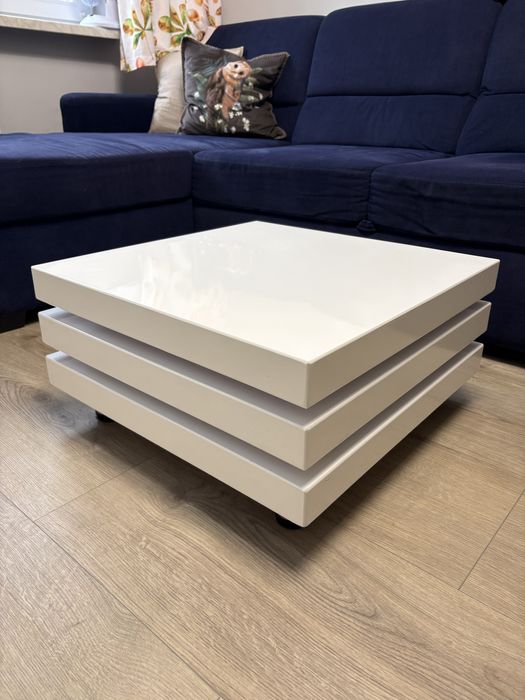 Modułowy stolik kawowy biały