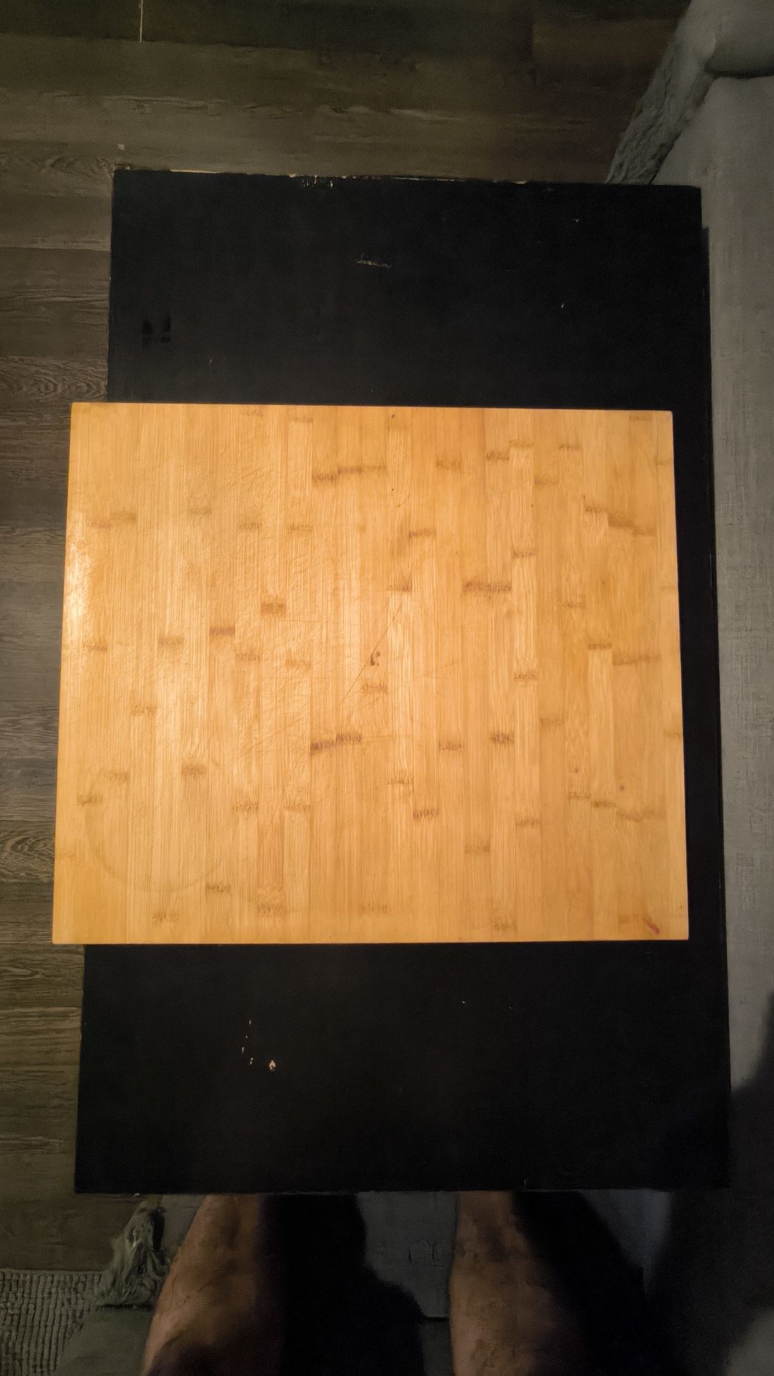 Tábua de cortar madeira bambu 53x46cm