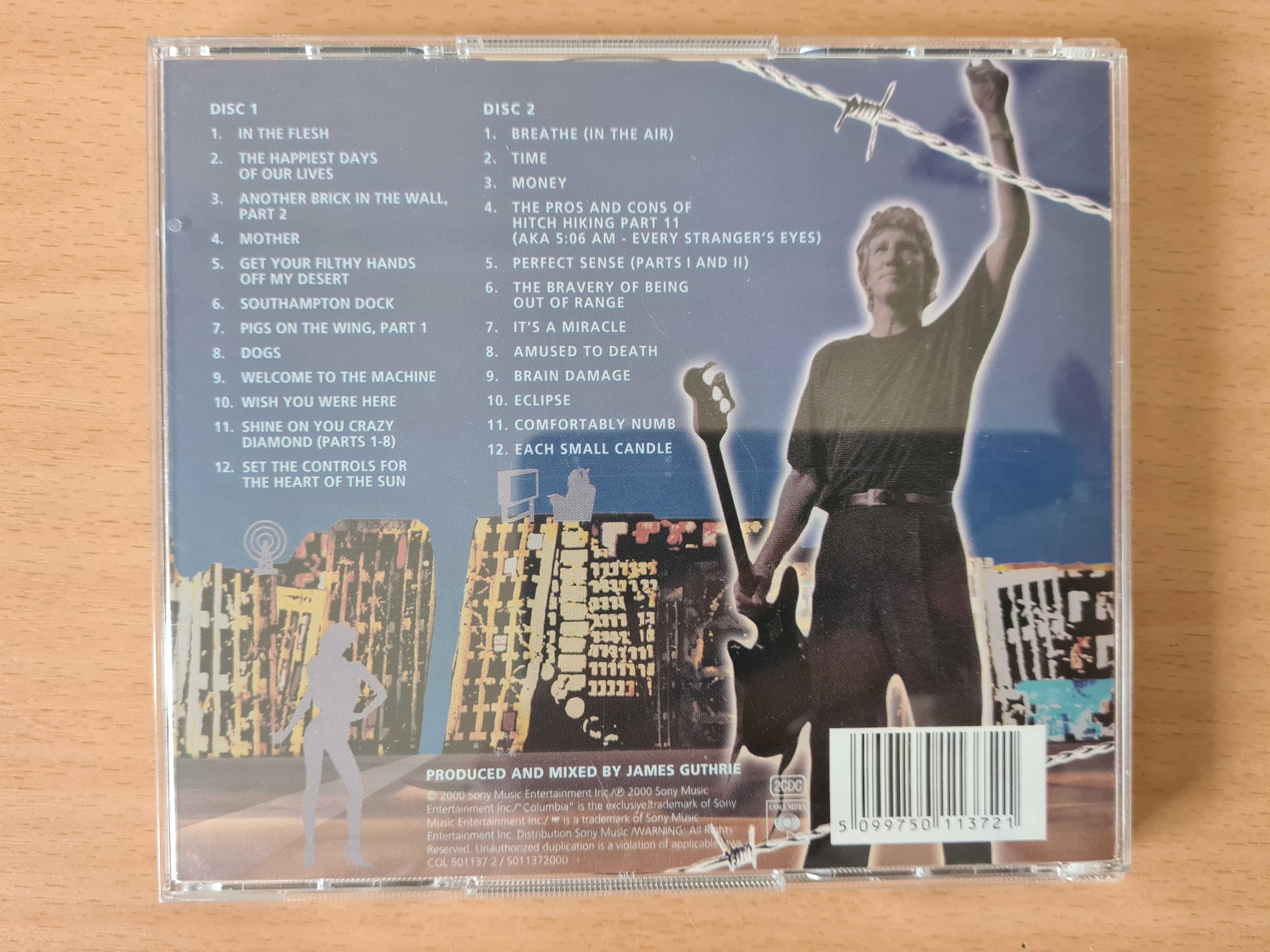CDs audio com o álbum "In the Flesh" de Roger Waters