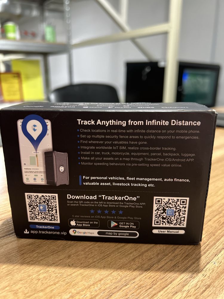 TrackerOne GPS трекер для автомобіля S20 4G з магнітом та акб 30 днів