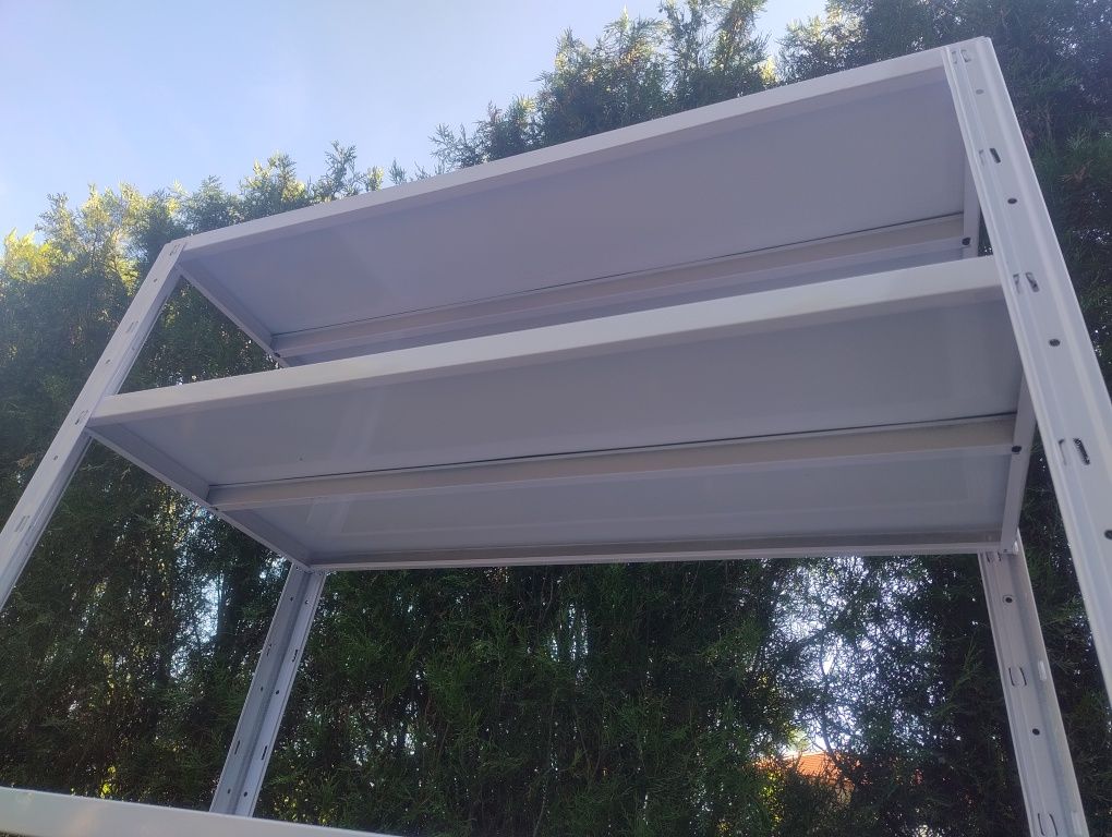 Regały białe metalowe wciskane zestaw 5szt. 45x100x188-3 i 30x85x160