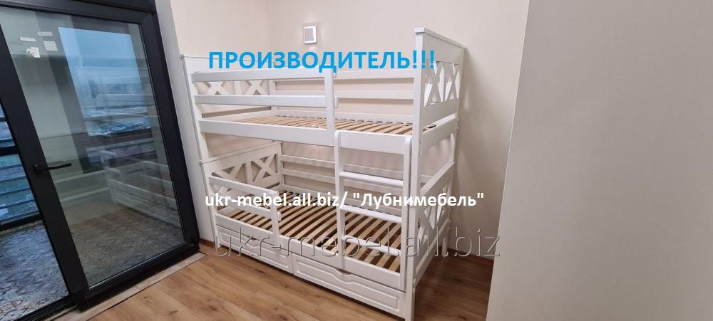 Кровать двухъярусная деревянная Тян, двоярусне,двоповерхове,ліжко