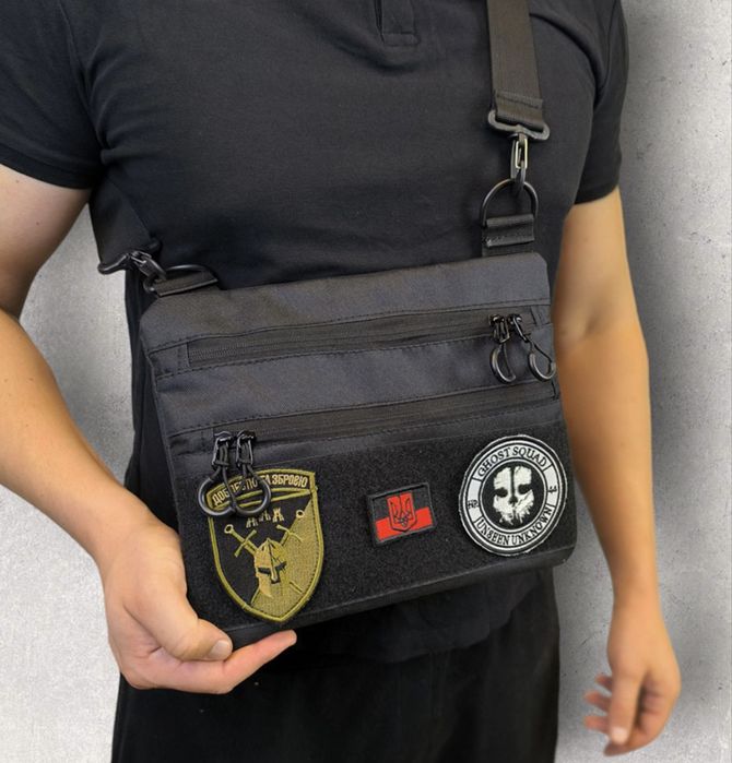 Тактична сумка-кобура Cordura чорна. Тактическая сумка-кобура черная