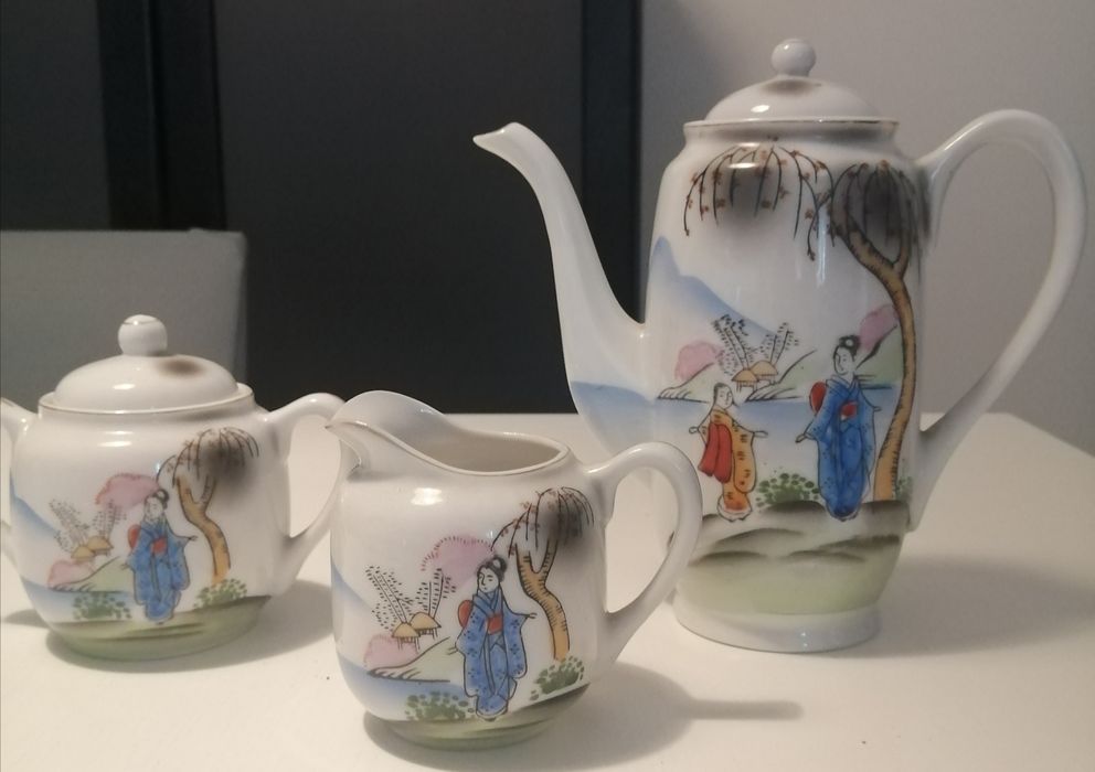 Serviço de chá porcelana chinesa anos 60
