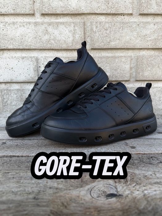 Czarne, skórzane sneakers Ecco Street 720 GTX Gore-Tex, rozmiar 39